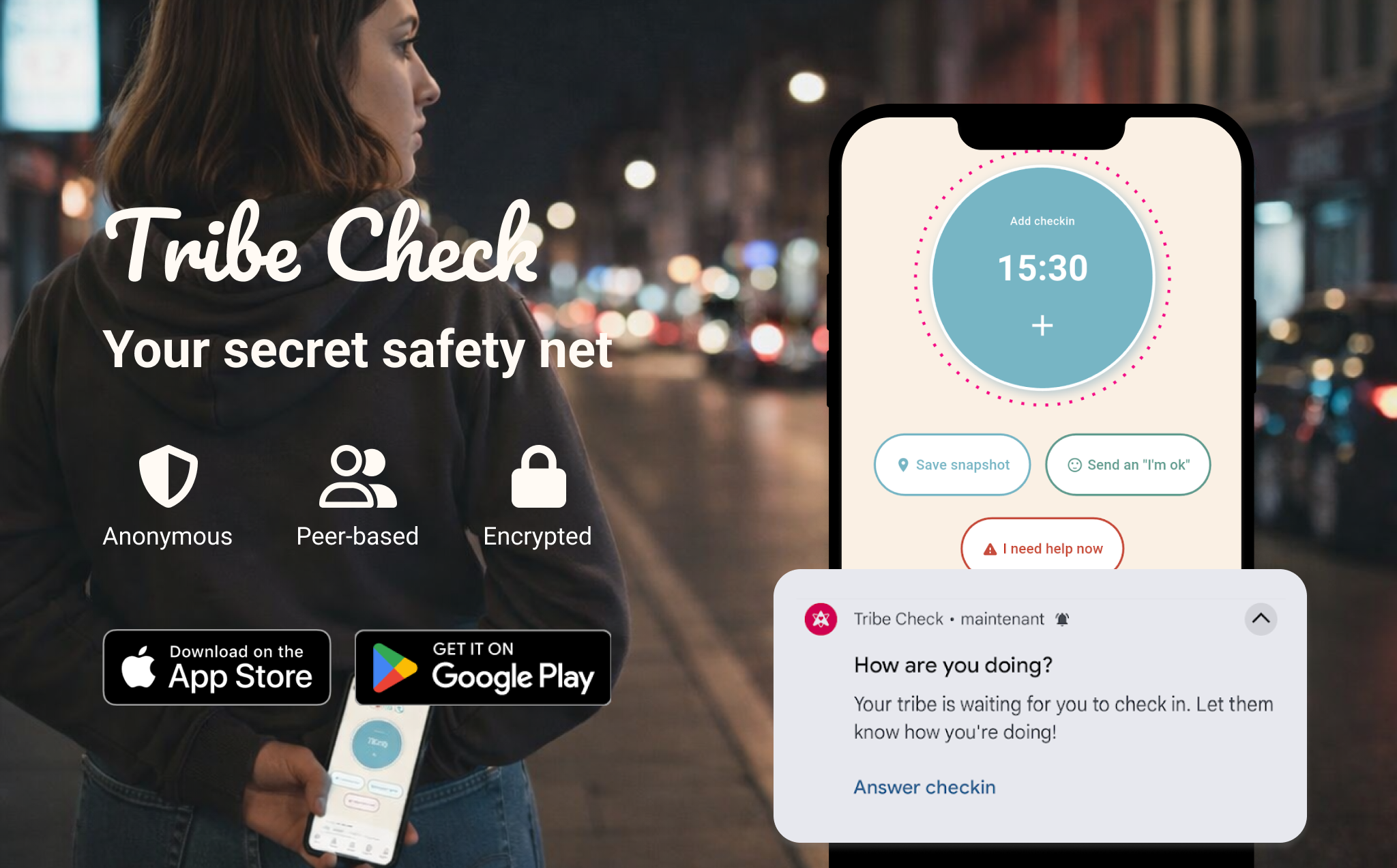 Tribe Check - Your Secret Safety Net mobile app